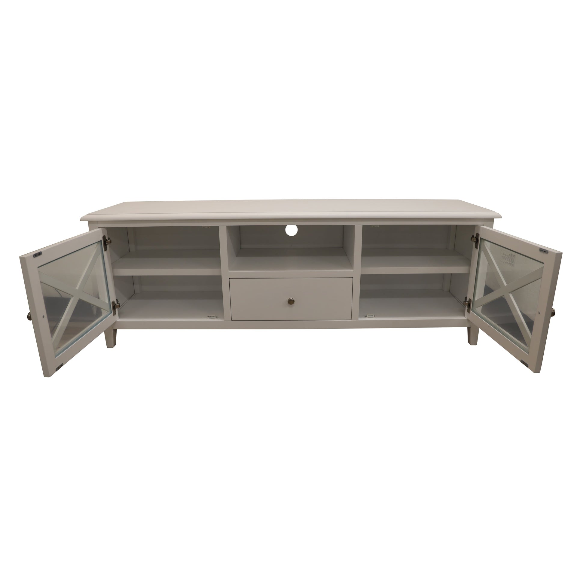 Daisy ETU Entertainment TV Unit 170cm Solid Acacia Wood Hampton - White