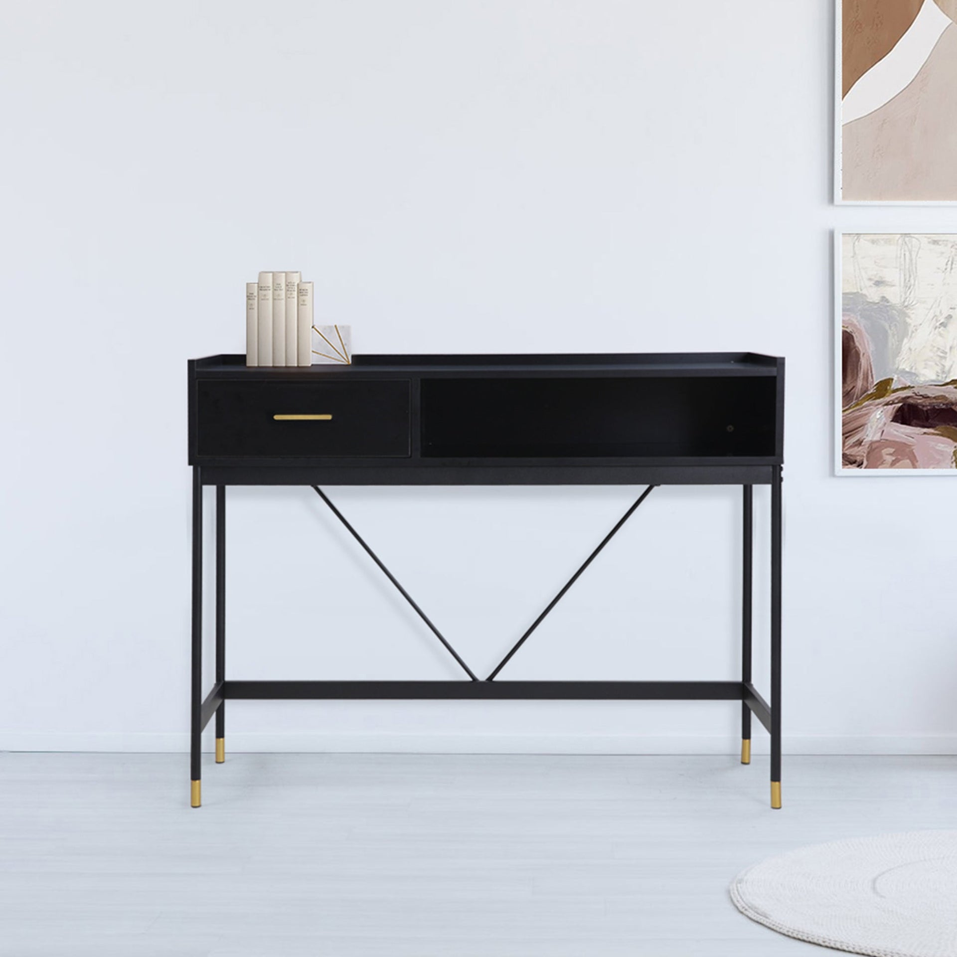 ALCONA Console Table In Matte Black