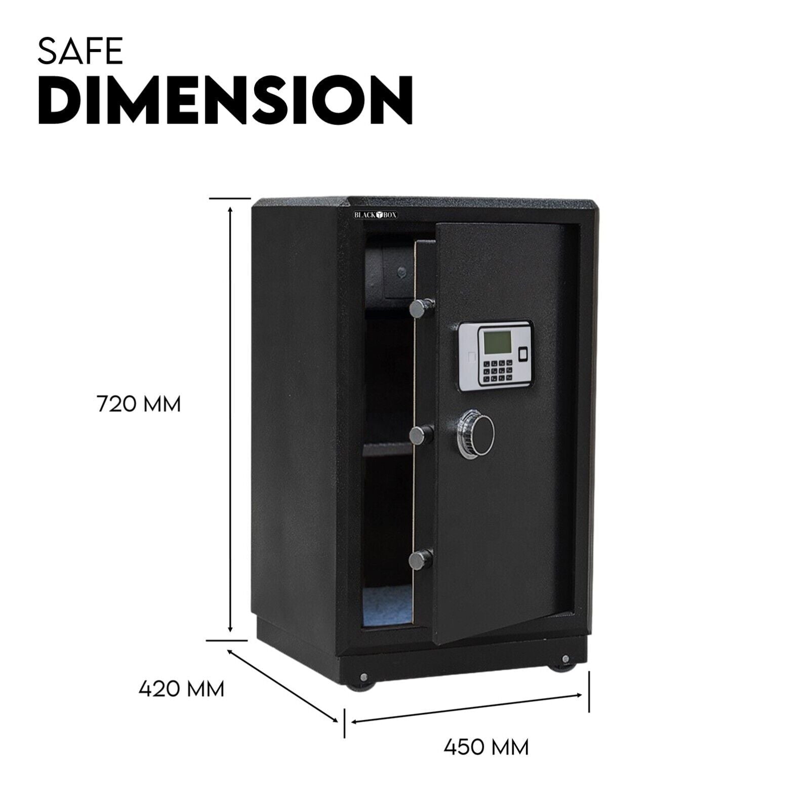 Digital Safe Safety Box Security Code Lock Box Fire Proof Heavy Duty 80L