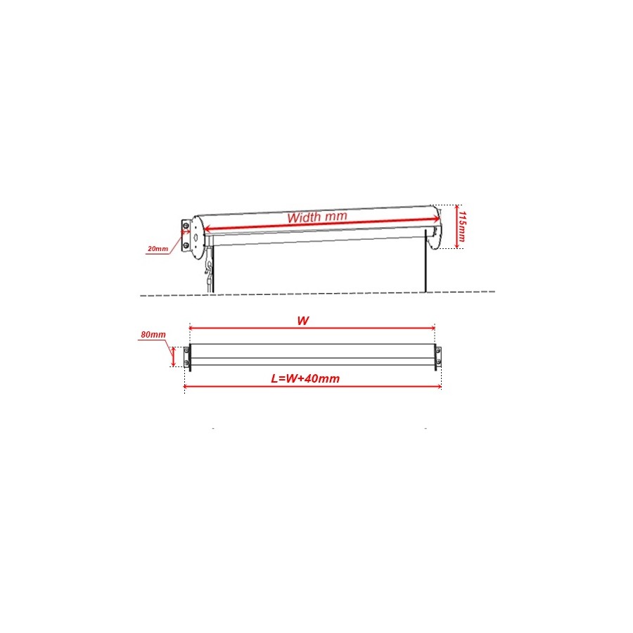 Outdoor Roller Blind Sun Screen Awning With Aluminium Hood