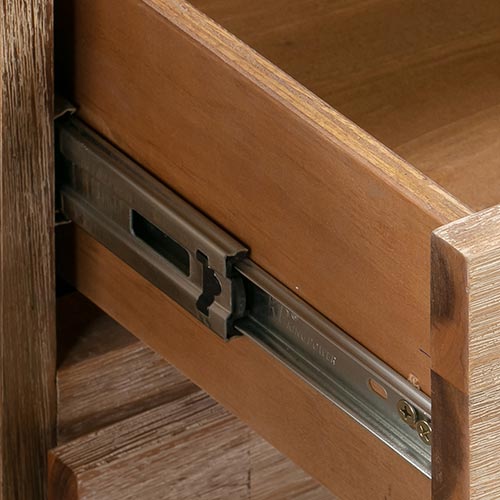 Bedside Table 2 drawers Night Stand in Solid Acacia Wood Oak Colour freeshipping - Awezingly