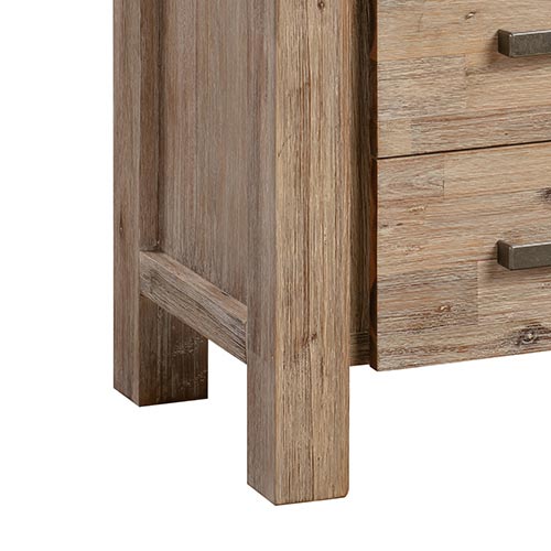 Bedside Table 2 drawers Night Stand in Solid Acacia Wood Oak Colour freeshipping - Awezingly