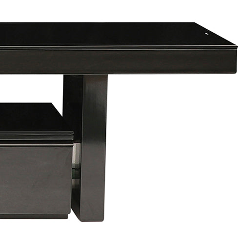 TV Cabinet with 3 Storage Drawers Extendable With Glossy MDF Entertainment Unit in Black Color freeshipping - Awezingly