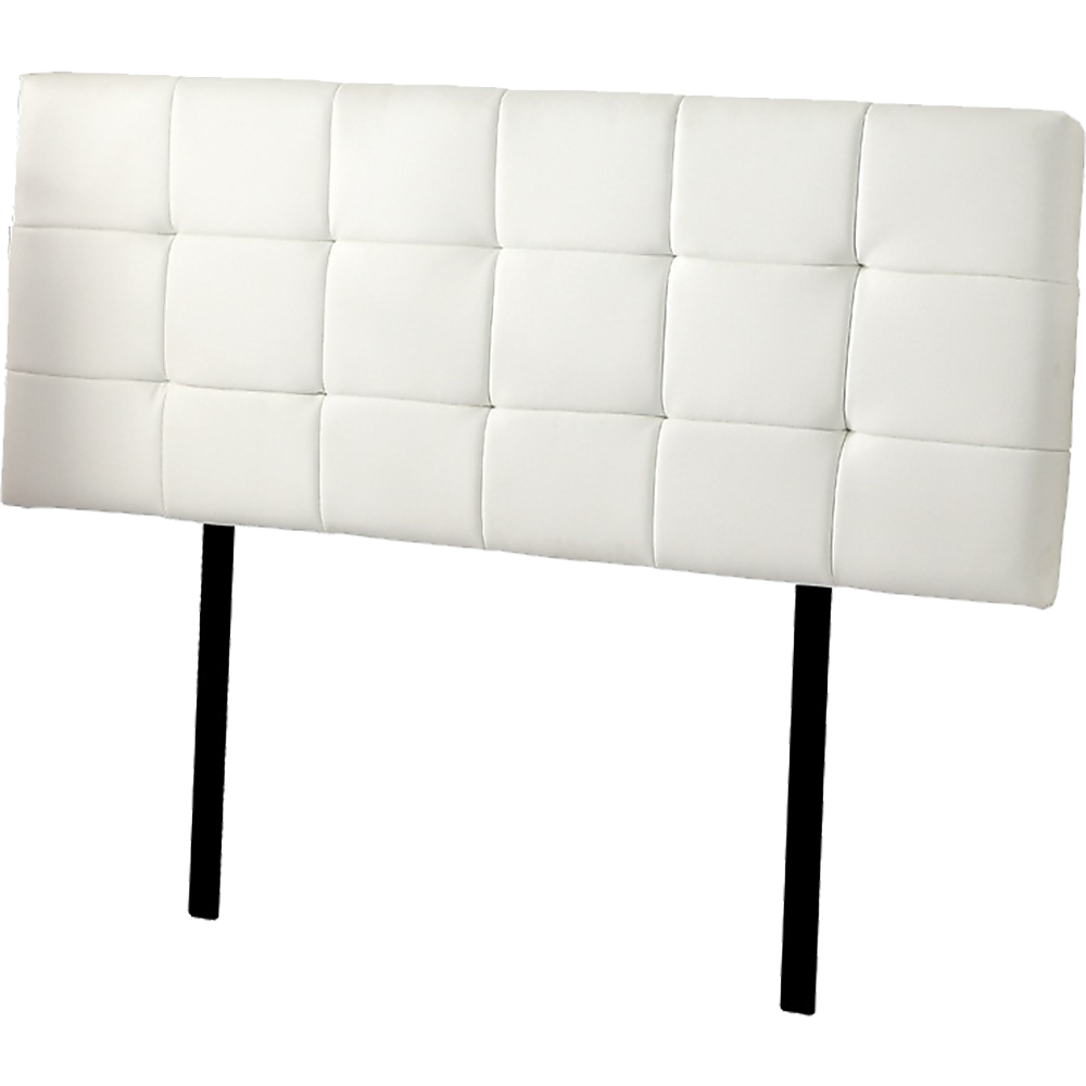 PU Leather Queen Bed Deluxe Headboard Bedhead - White