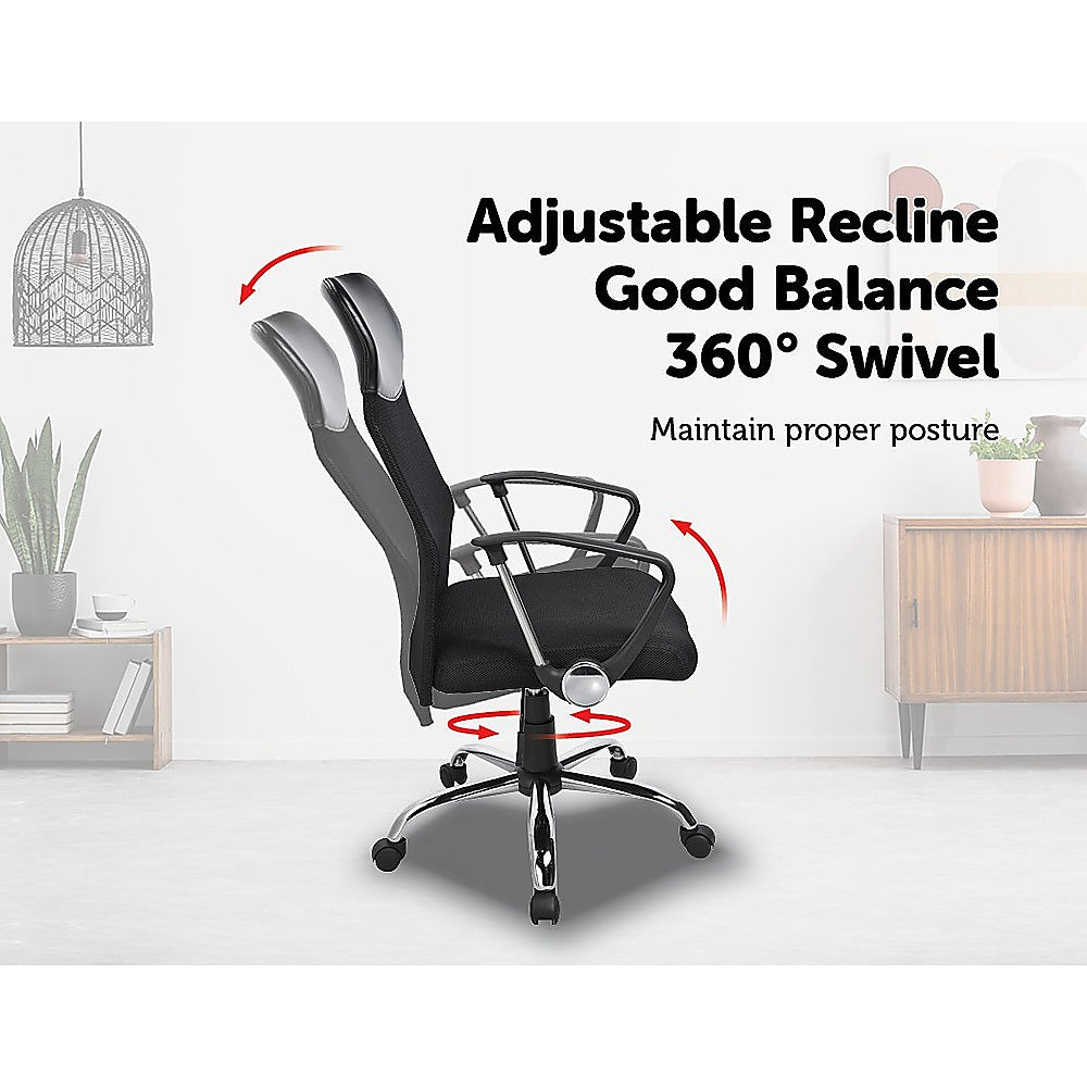 Ergonomic Mesh PU Leather Office Chair