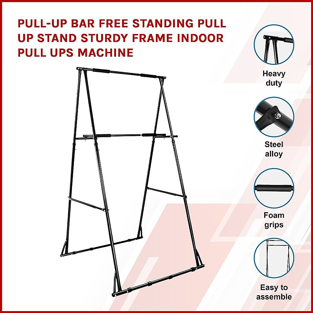 Pull-up Bar Free Standing Pull up Stand Sturdy Frame Indoor Pull Ups Machine