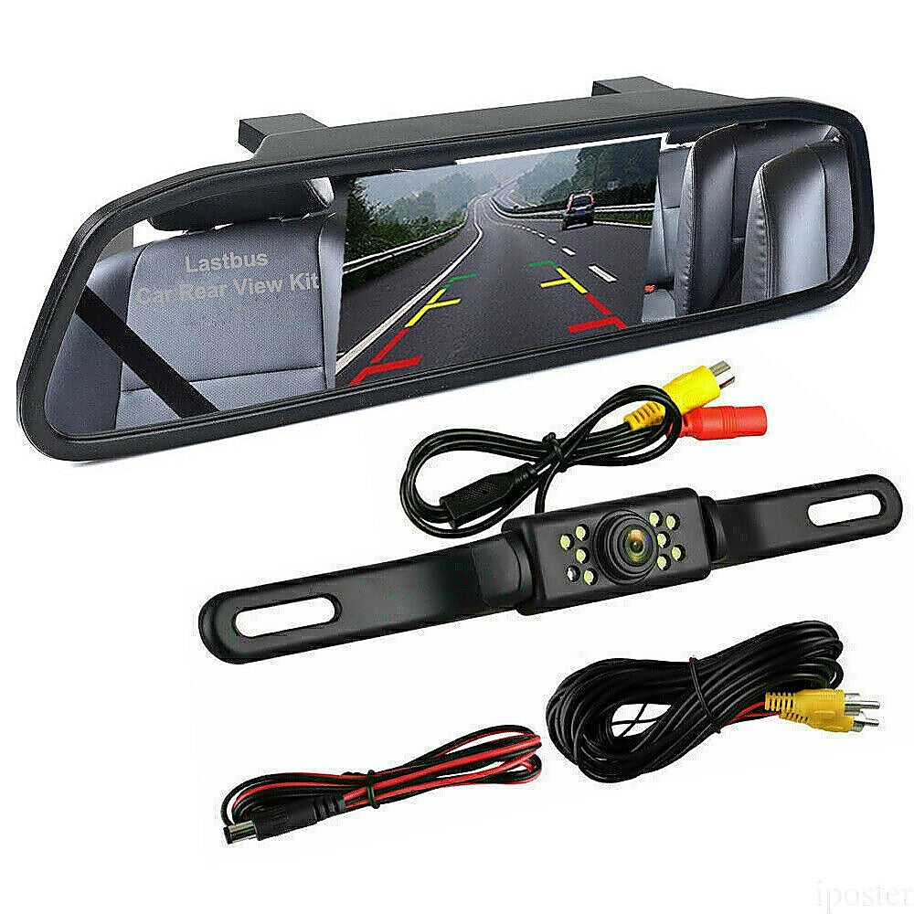 120 Degrees Backup Camera Mirror Car Rear View Reverse Night Vision Parking System Kit