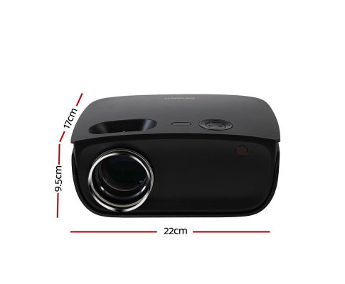 Devanti Mini Video Projector Wifi USB HDMI Portable 2000 Lumens HD 1080P Home in Black freeshipping - Awezingly