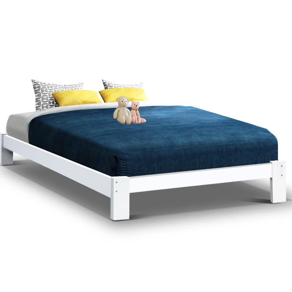 Artiss Bed Frame Double Size Wooden Bed Base JADE Timber Foundation Mattress freeshipping - Awezingly