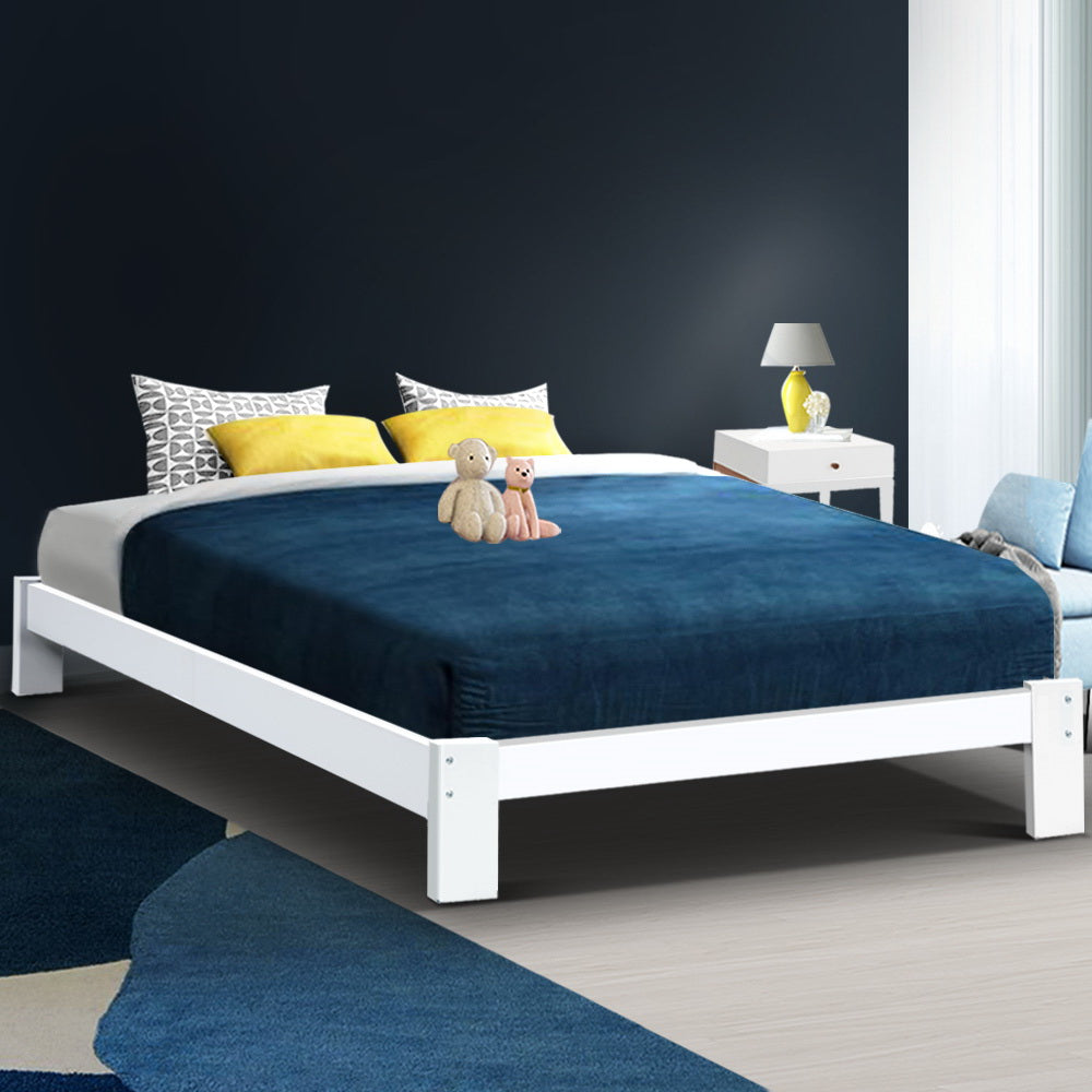 Artiss Queen Wooden Bed Base Frame Size JADE Timber Foundation Mattress Platform freeshipping - Awezingly