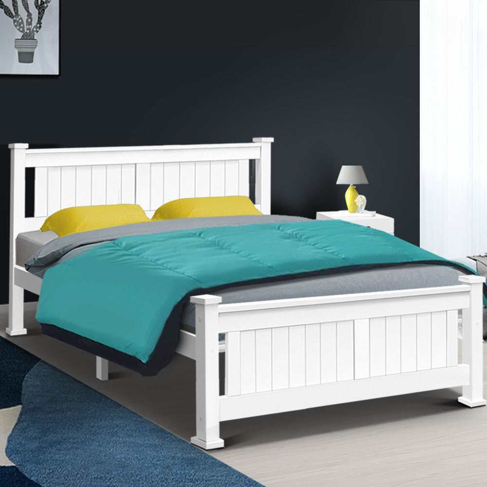 Artiss Queen Size Wooden Bed Frame Kids Adults Timber freeshipping - Awezingly