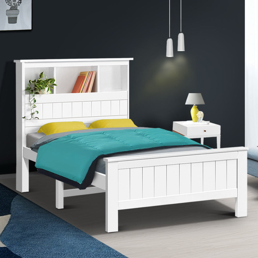 Artiss King Single Wooden Timber Bed Frame freeshipping - Awezingly