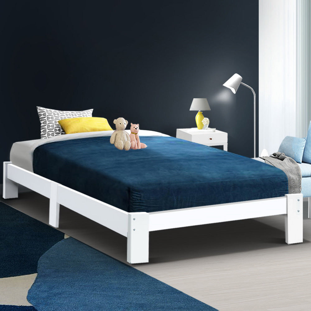 Artiss Bed Frame King Single Size Wooden Mattress Base Timber Platform JADE freeshipping - Awezingly