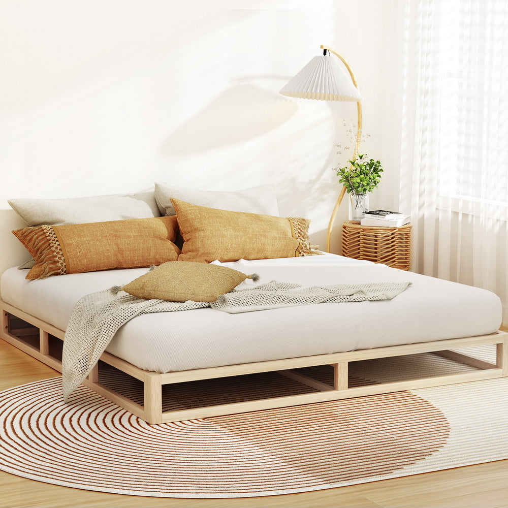 Artiss Bed Frame King Size Wooden Base Mattress Platform Timber Pine KALAM