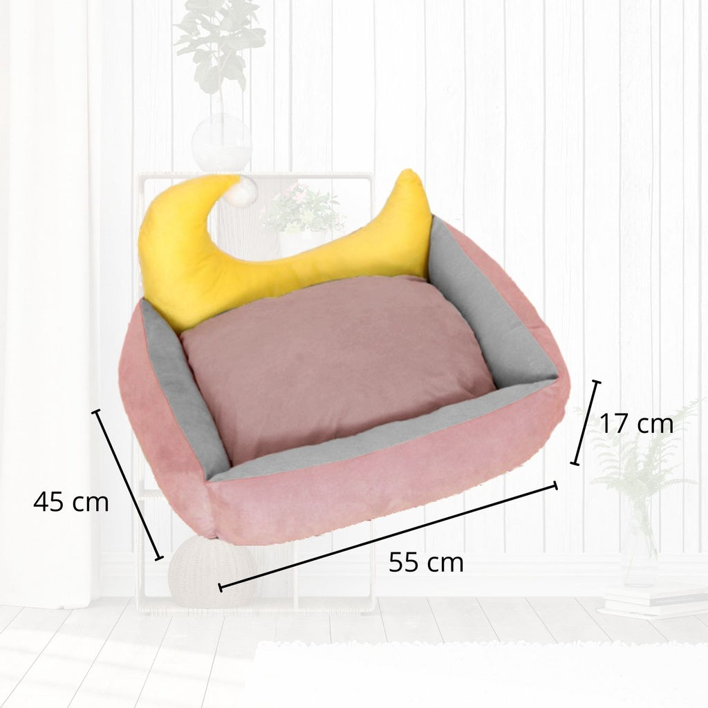 Floofi Pet Bed Moon Design (L Blue)