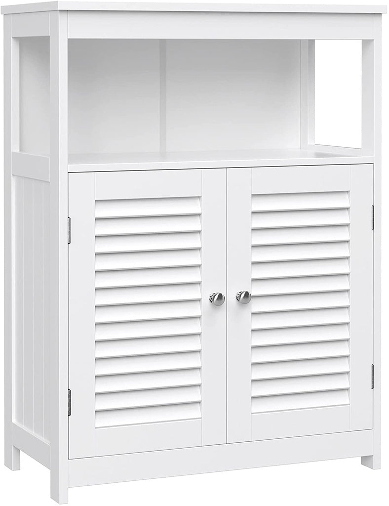 VASAGLE Floor Cabinet with Shelf and 2 Doors White