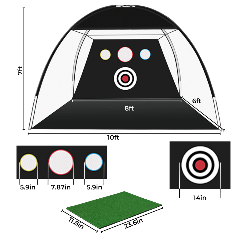 VERPEAK 5-in-1 Golf Practice Net Driving Netting Hitting Training Chipping