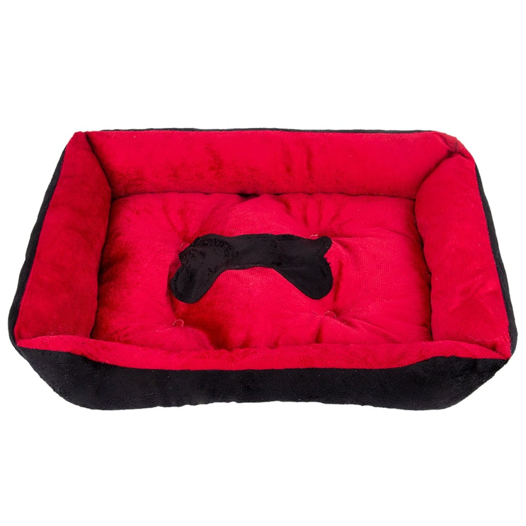 Floofi Pet Bed Bone (S Red)