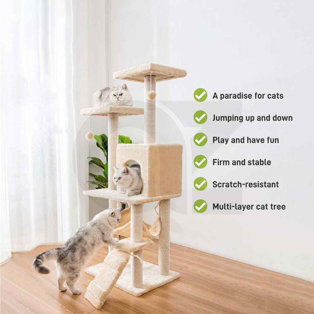 Floofi Cat Tree (138cm Dark Grey)
