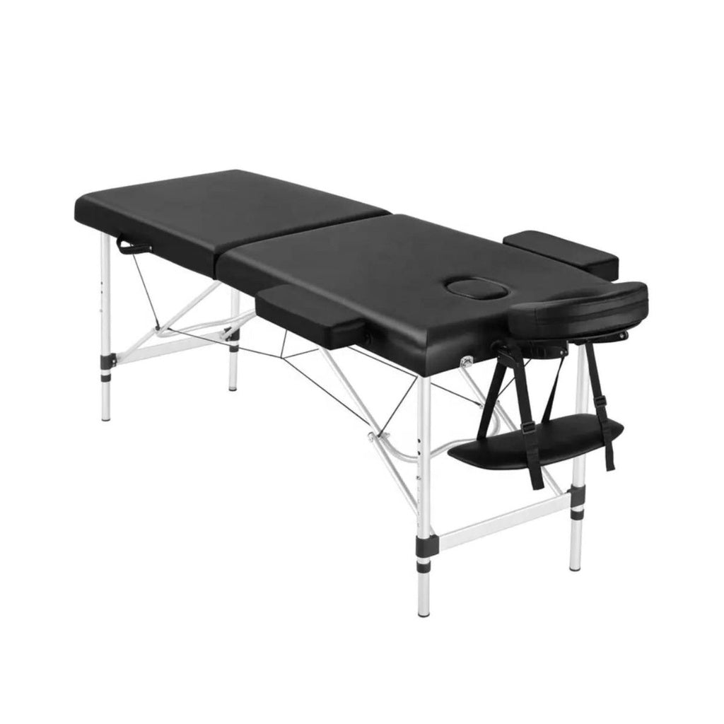 ONIREST 2 Fold Adjustable Portable Massage Bed （Black）