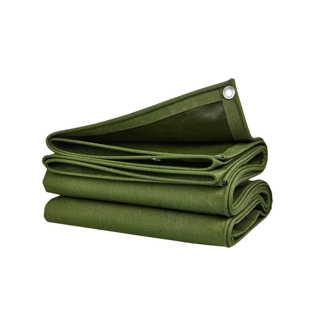 KILIROO 3x3 meter Heavy Duty Waterproof Canvas Tarp - Army Green