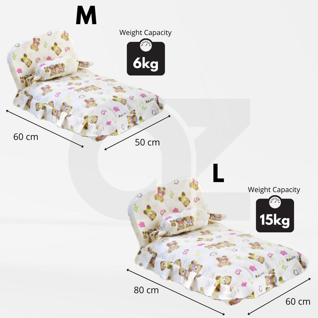 Floofi Pet Bed With Pillow and Quilt Star (L)