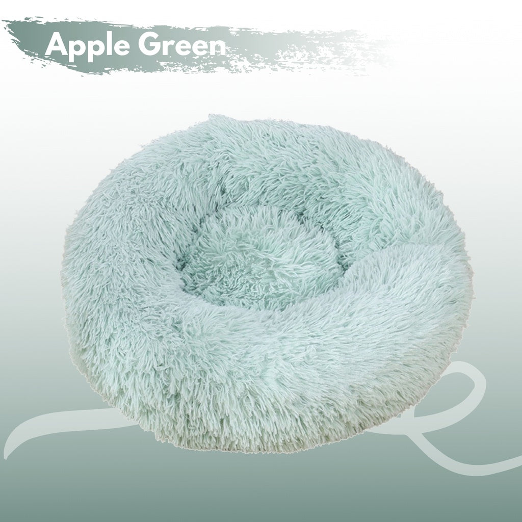 Floofi Ped Bed Round Plush 60cm (Apple Green)