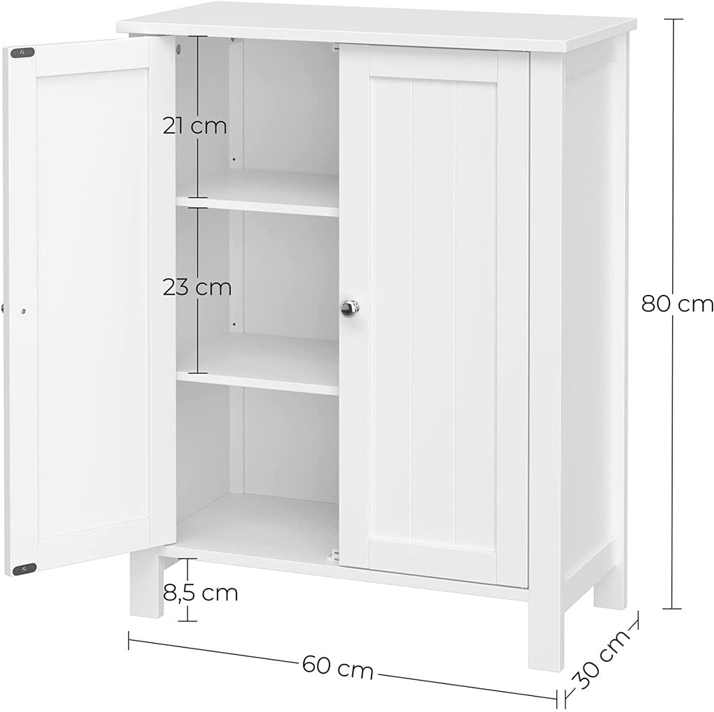 VASAGLE Floor Cabinet with 2 Doors White