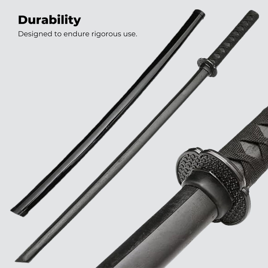 VERPEAK Wooden Training Samurai Kendo Katana Black