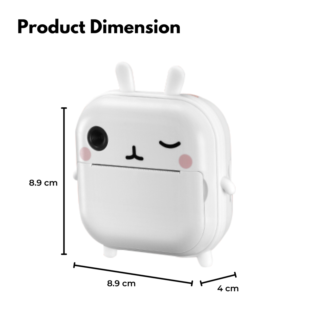 GOMINIMO Instant Print Camera for Kids with Print Paper and 32GB TF Card (Rabbit) GO-IPC-103-YMS