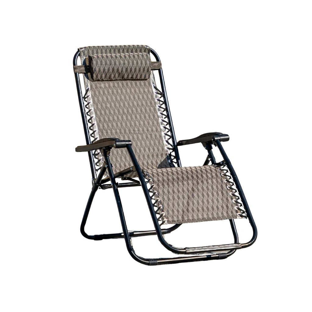 KILIROO Reclining Sun Beach Deck Lounge Chair Outdoor Folding Camp Rest Argyle