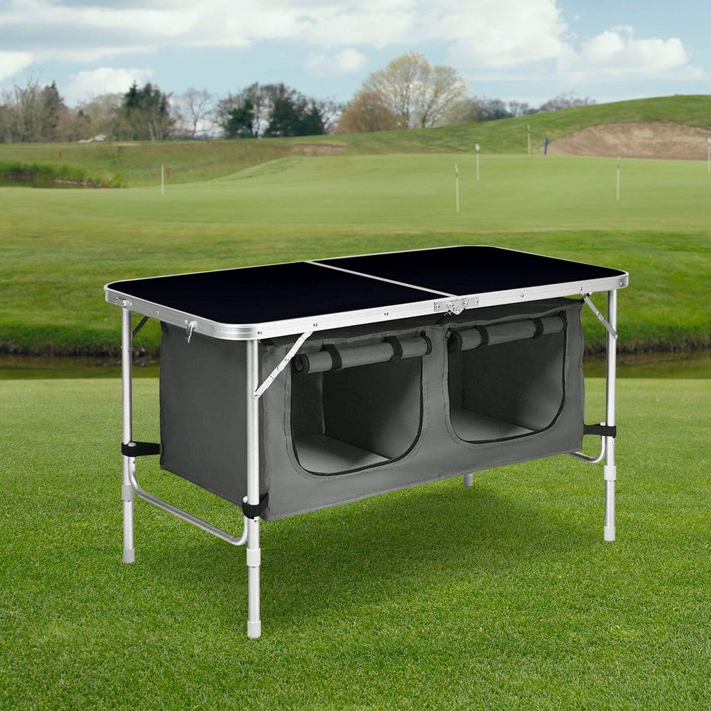 KILIROO Camping Table 120cm Black With Grey Storage Bag