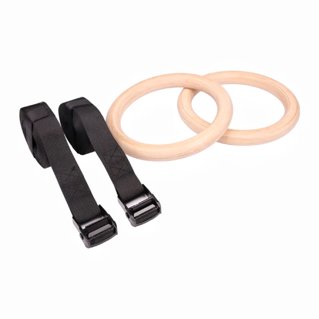 VERPEAK Wooden Gymnastic Rings with Adjustable Straps Heavy Duty Exercise Gym Rings (Wooden)