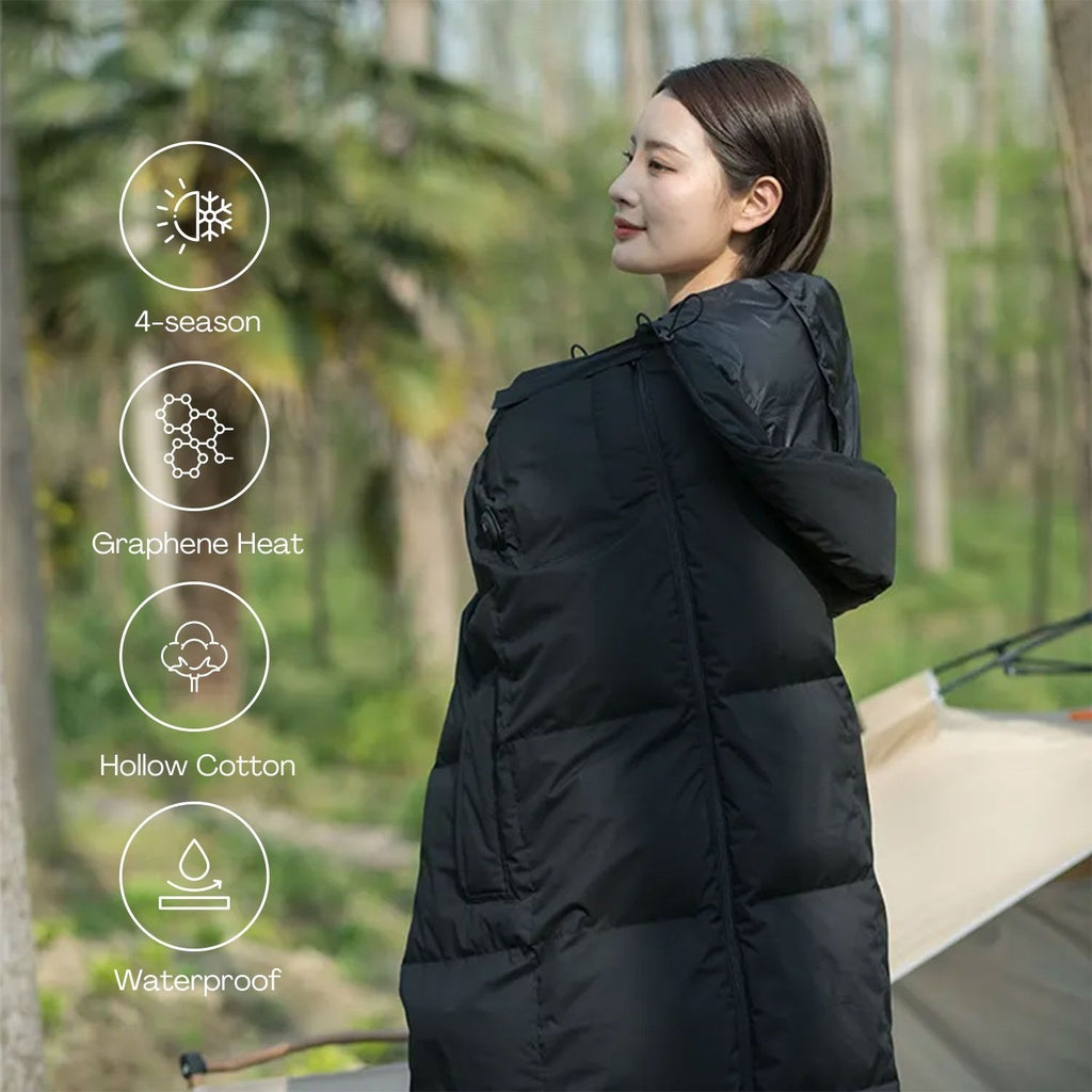 KILIROO Sleeping Bag 350GSM Black