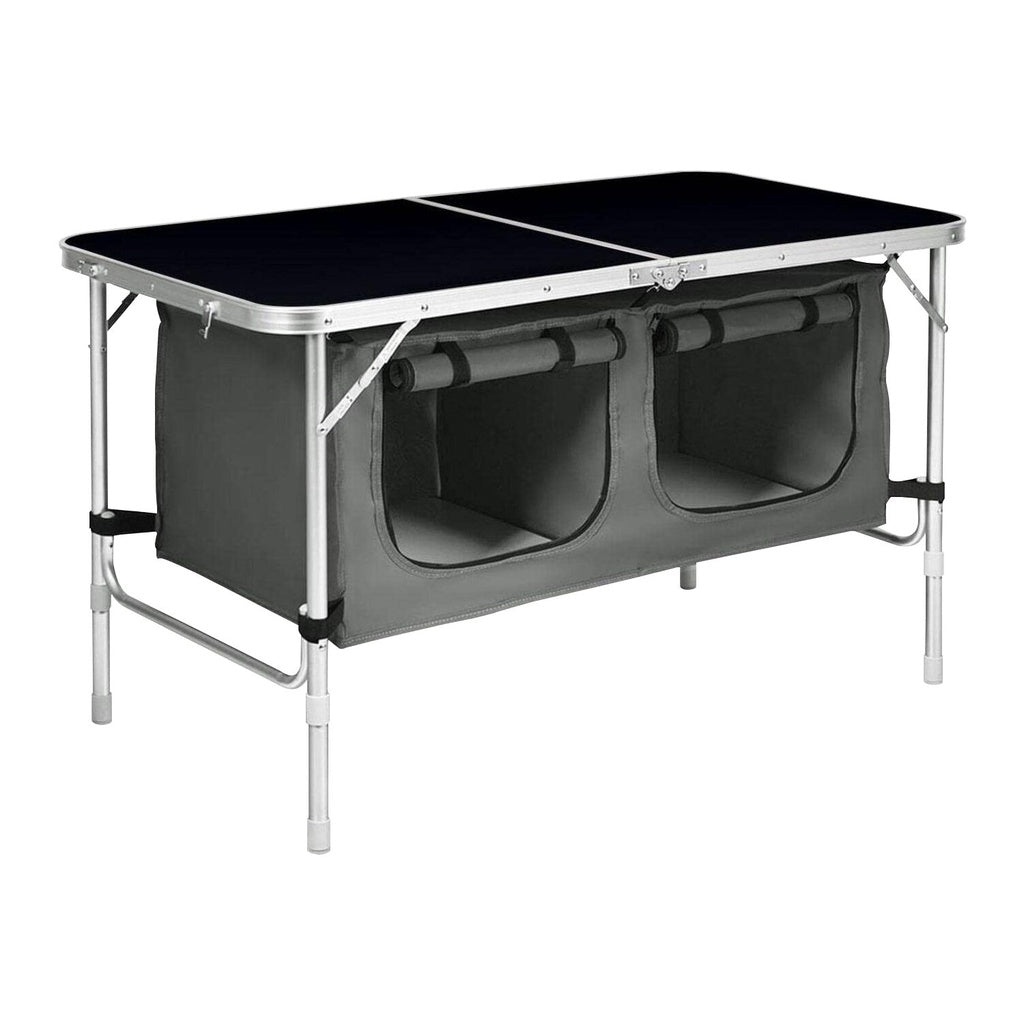 KILIROO Camping Table 120cm Black With Grey Storage Bag