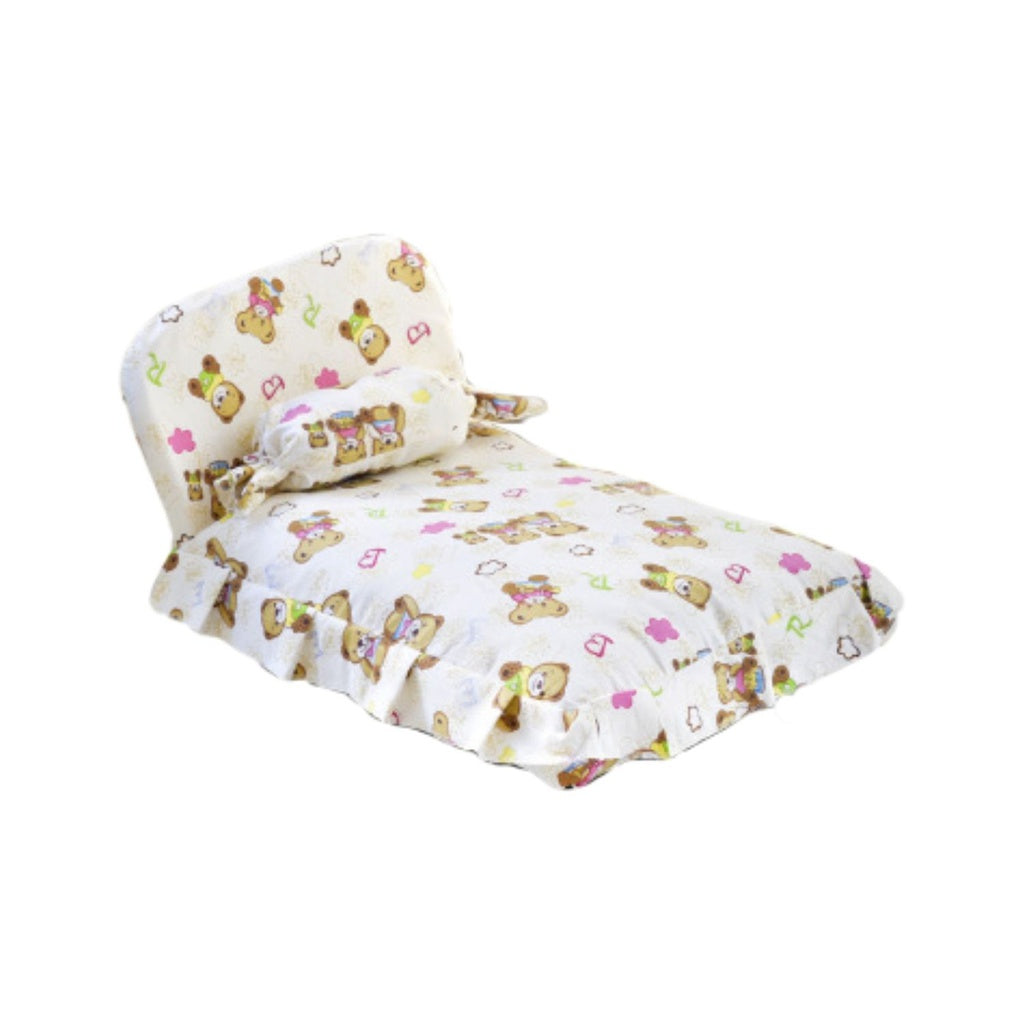 Floofi Pet Bed With Pillow and Quilt Bear (L)