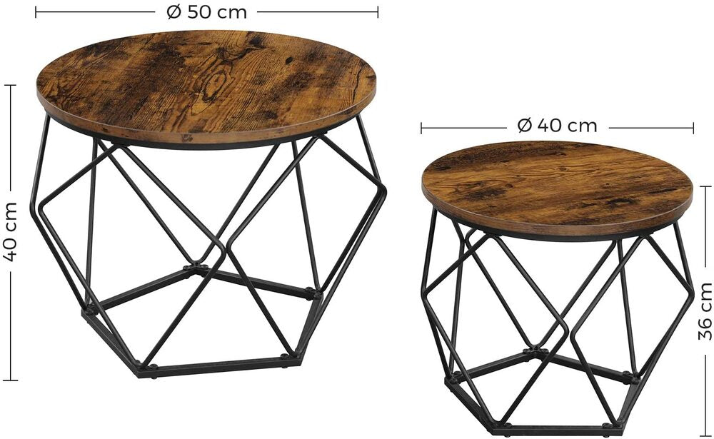 VASAGLE Set of 2 Coffee Tables