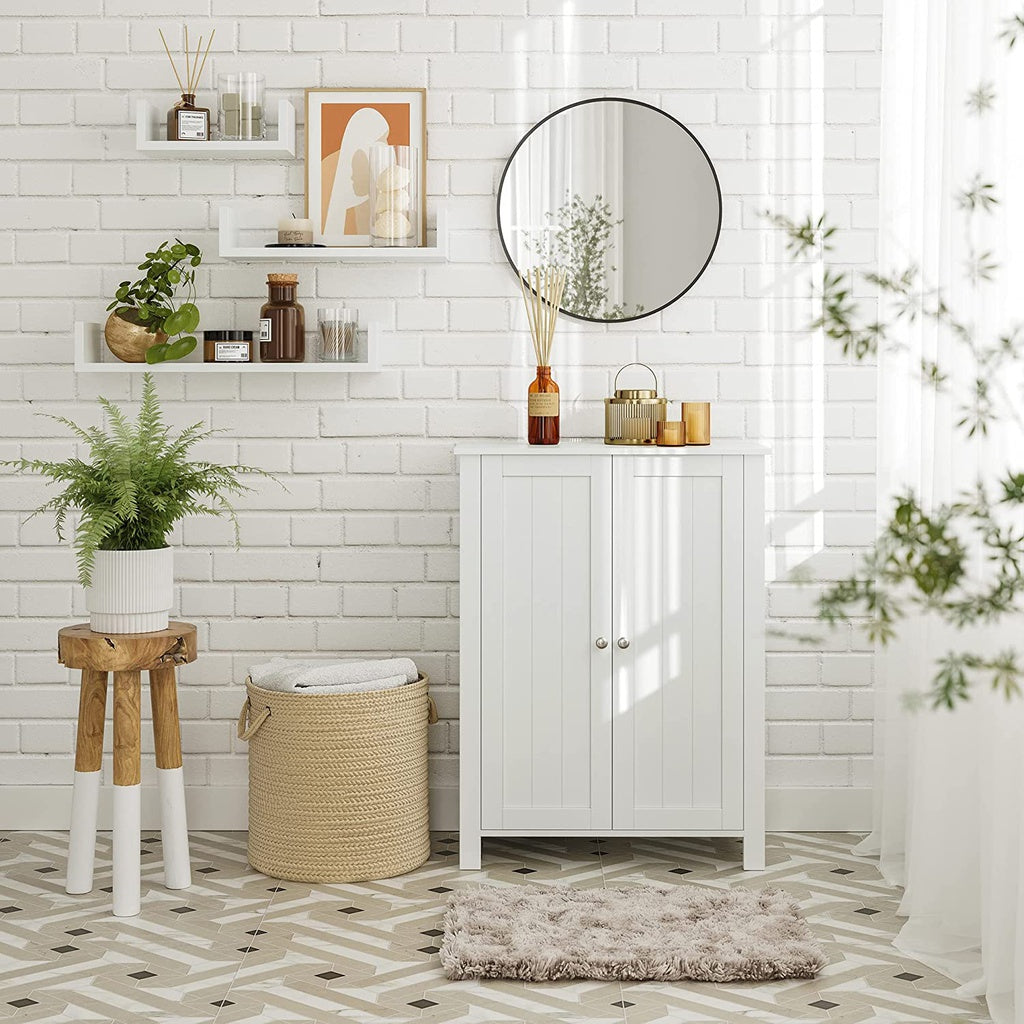 VASAGLE Floor Cabinet with 2 Doors White