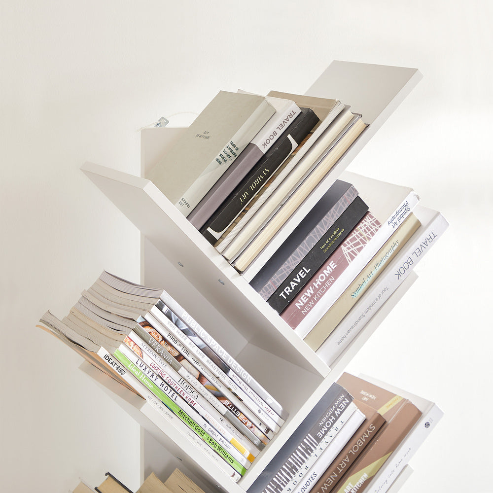 VASAGLE 8 Tier Tree Bookshelf White