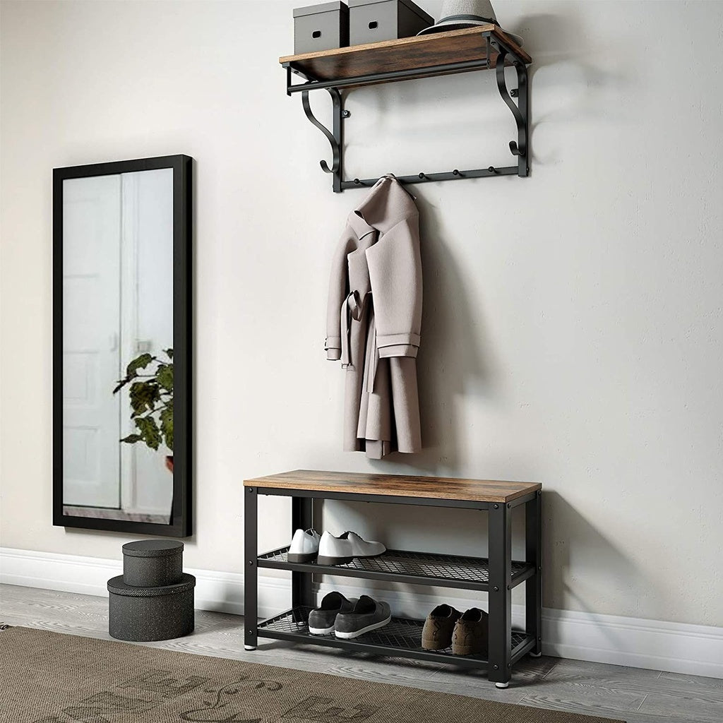 VASAGLE Wall-Mounted Coat Rack with 5 Hooks