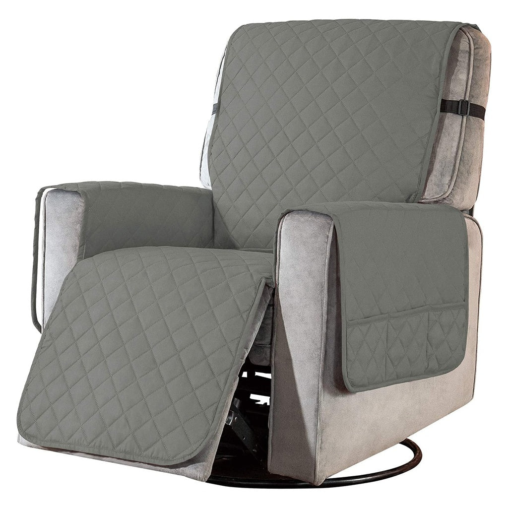 FLOOFI Pet Sofa Cover Recliner Chair L Size with Pocket, Light Grey