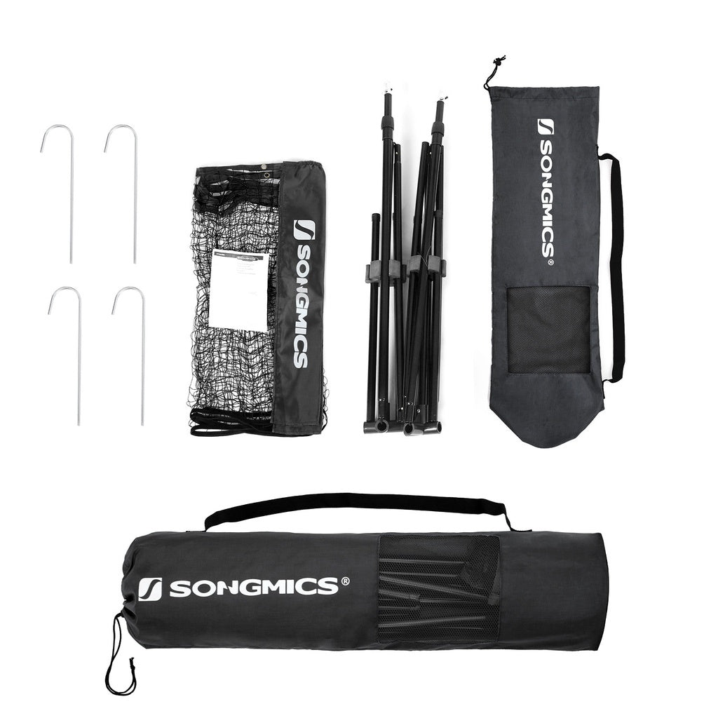 SONGMICS 3m Portable Tennis Badminton Net Black