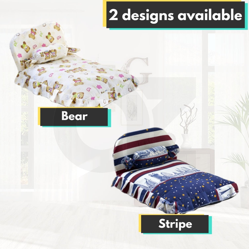 Floofi Pet Bed With Pillow and Quilt Bear (L)