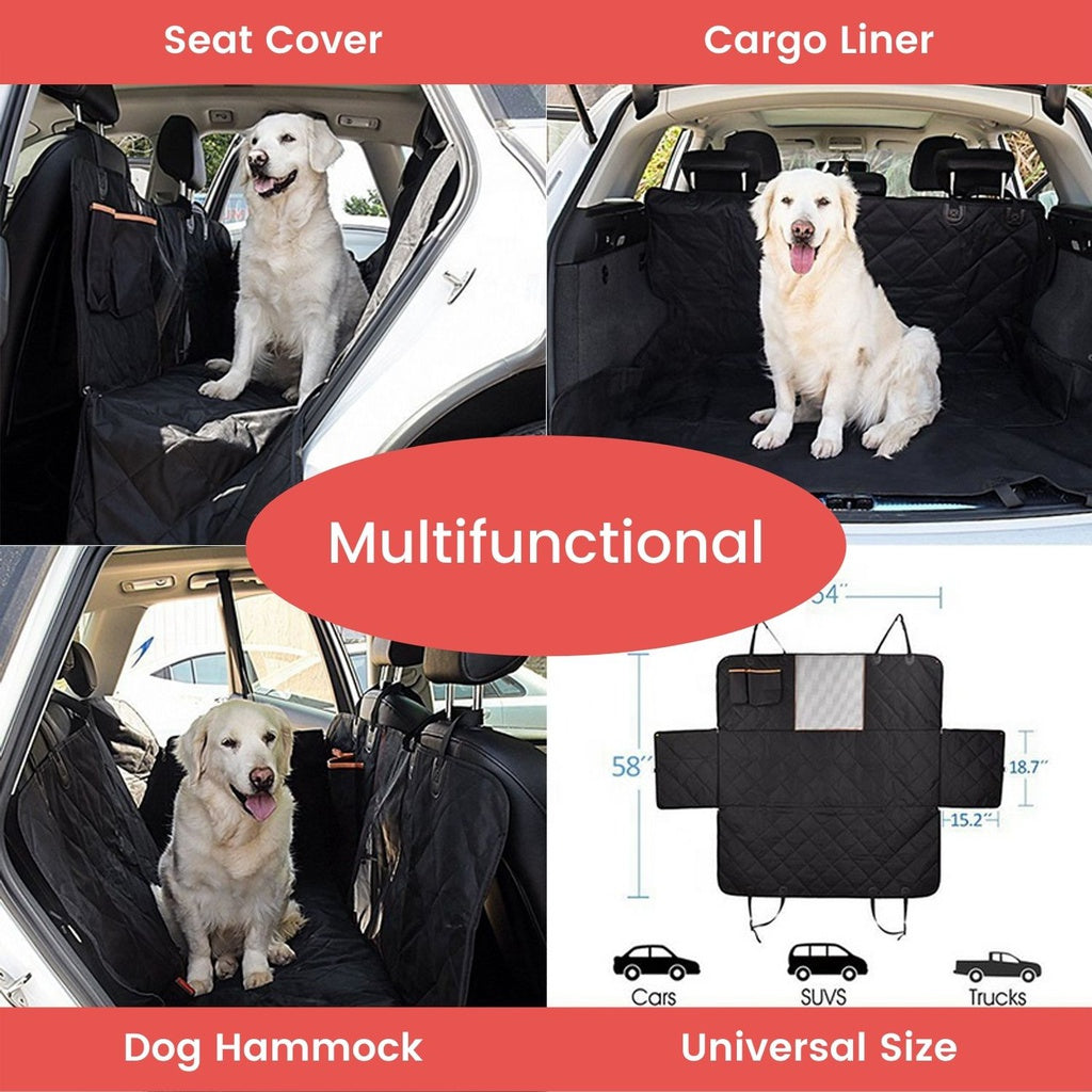 Floofi Pet Car Back Seat Cover Waterproof Safety