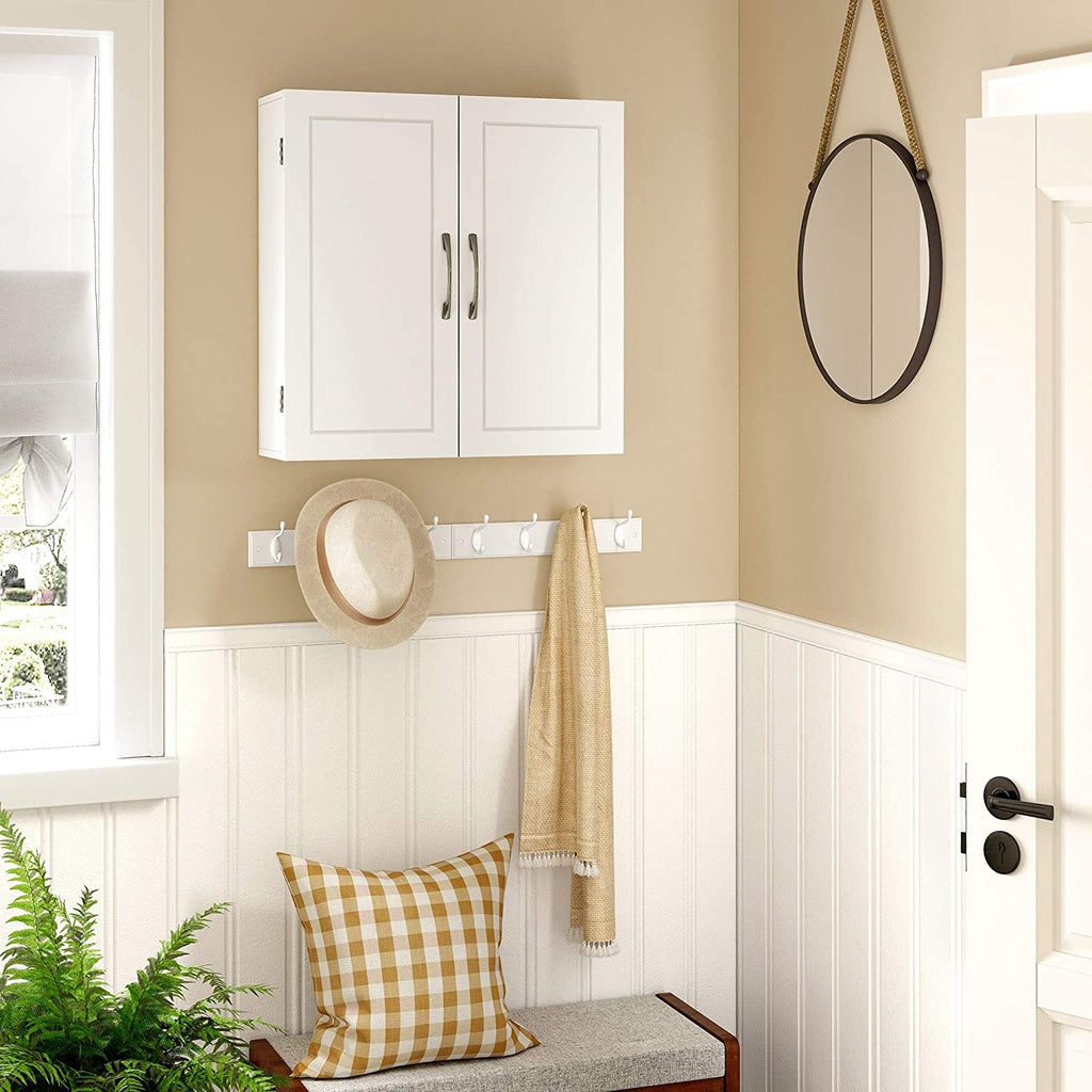 VASAGLE Wall Cabinet with 2 Doors White