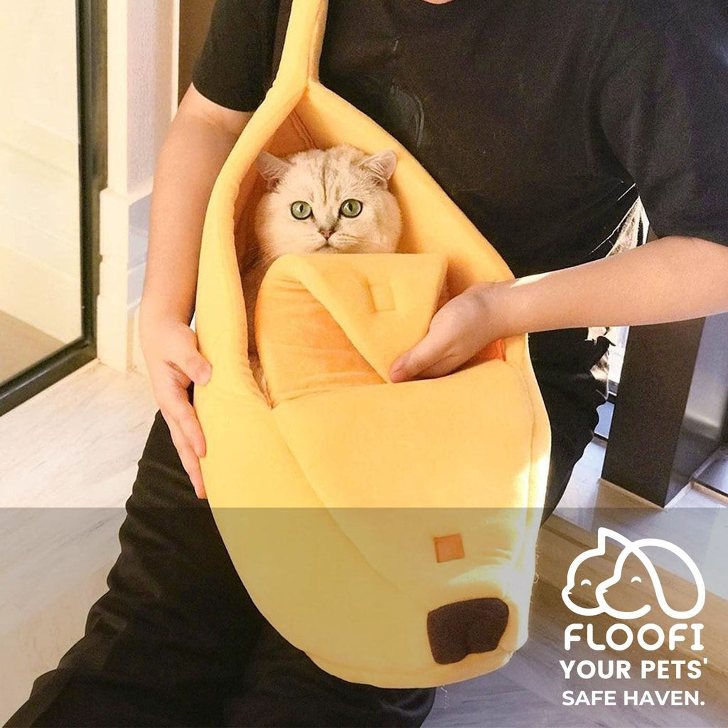 Floofi Banana Pet Bed (L Yellow)