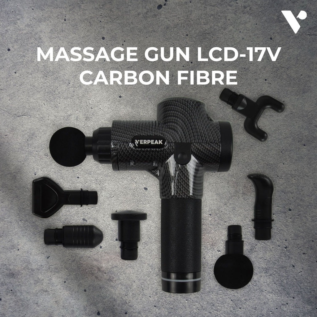 VERPEAK Massage Gun - LCD - 17V (Carbon-Fibre)