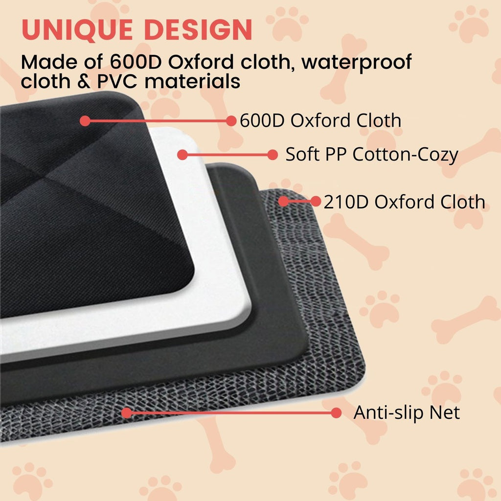 Floofi Pet Car Back Seat Cover Waterproof Safety