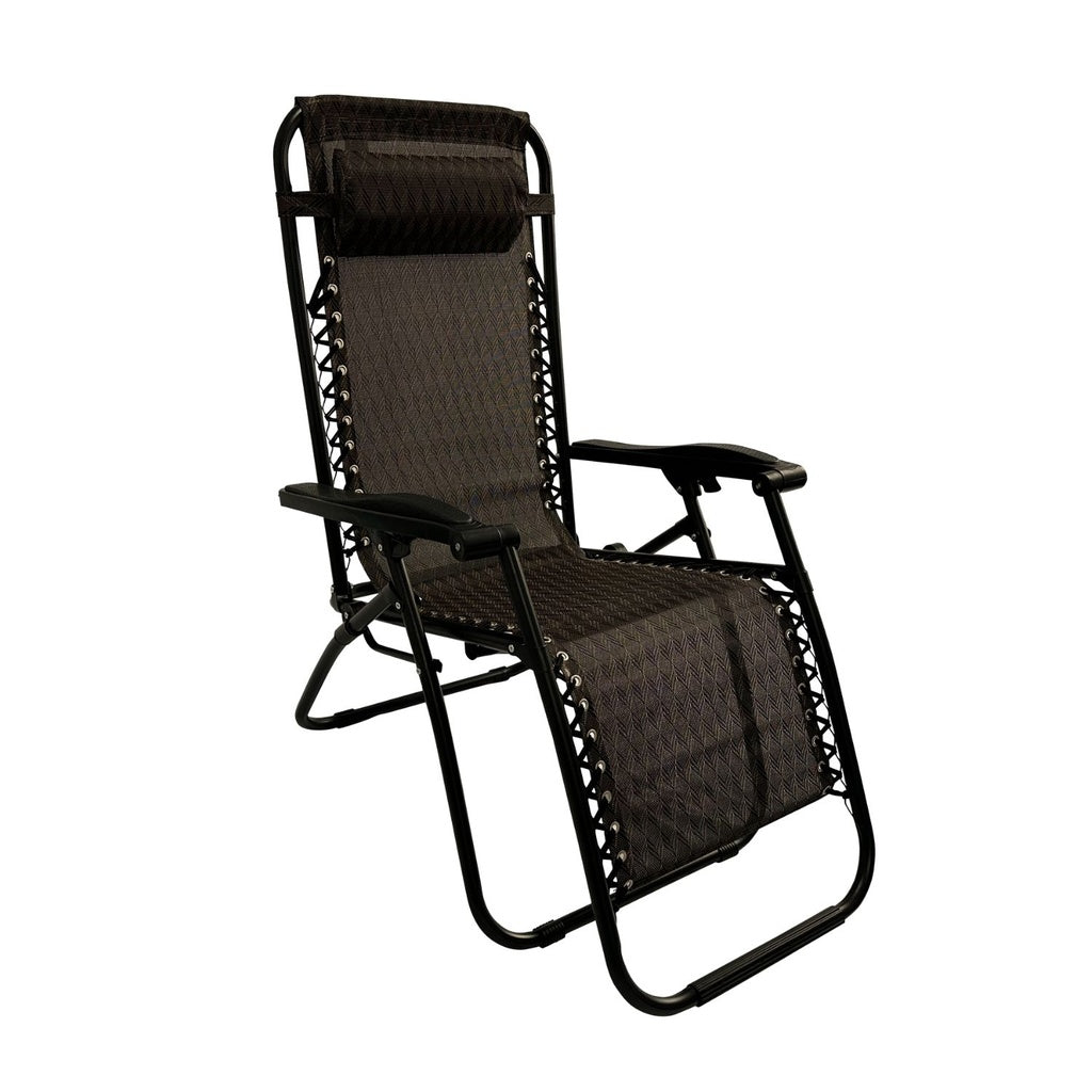 KILIROO Reclining Sun Beach Deck Lounge Chair Outdoor Folding Camp Rest Argyle