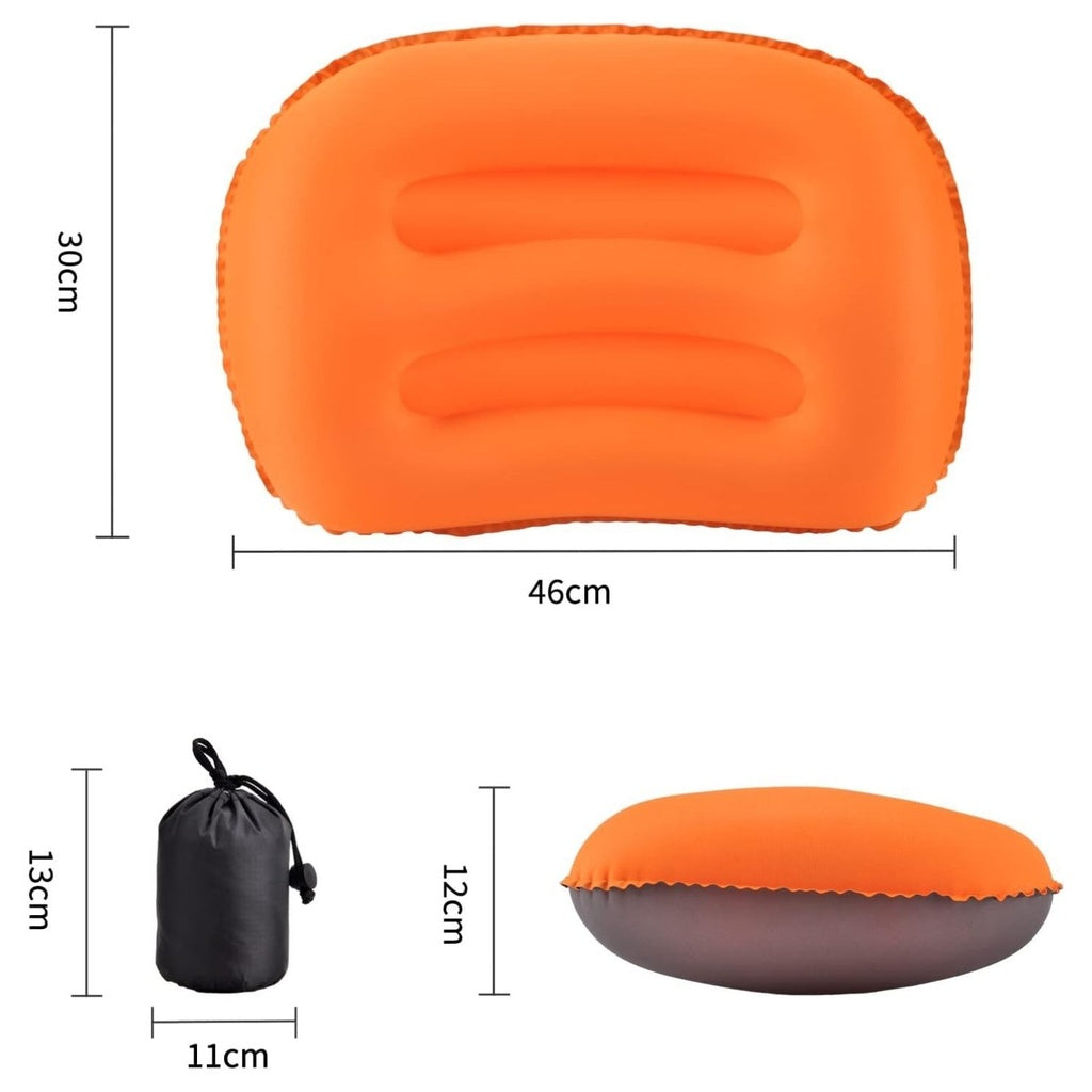 KILIROO Inflatable Camping Travel Pillow - Orange